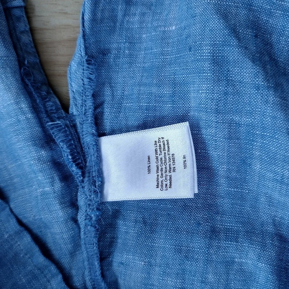 Vineyard Vines Small Blue Linen Casual Comfortable Sleeveless Top - Picture 5 of 7